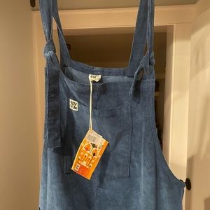 Lucy & Yak Corduroy Overalls in Sea